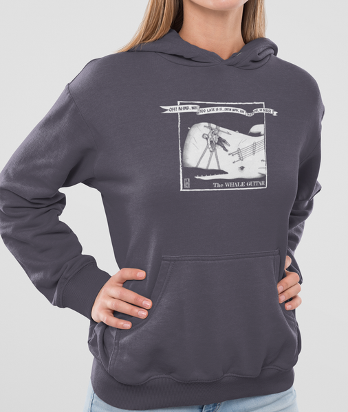 The Whale Guitar 100% Organic Cotton Unisex Pullover Hoodie