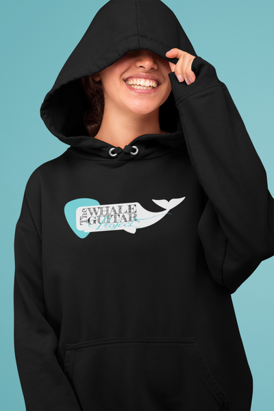 The Whale Guitar Logo 100% Organic Cotton Unisex Pullover Hoodie